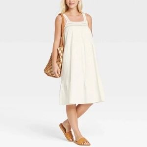 NWT Universal Thread Sleeveless Crochet Trip Airy White Summer Midi XS